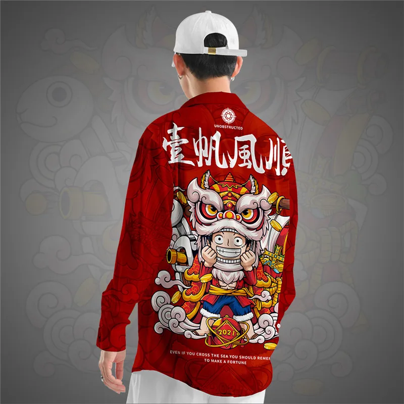 

Гавайская Пляжная футболка с длинным рукавом, уличная одежда с мультяшным принтом, Повседневная Свободная рубашка в стиле Харадзюку, топы в...