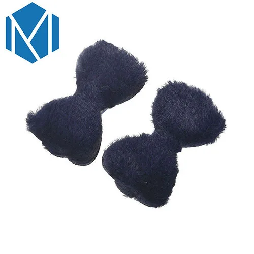 Bow navy M MMISM; Симпатичные тапочки с узором в виде звезда, заколка с цветным кролик заколки Для детей плюшевые пальто с искусственным мехом и завязками детские украшения для волос в подарок - Цвет: Bow navy
