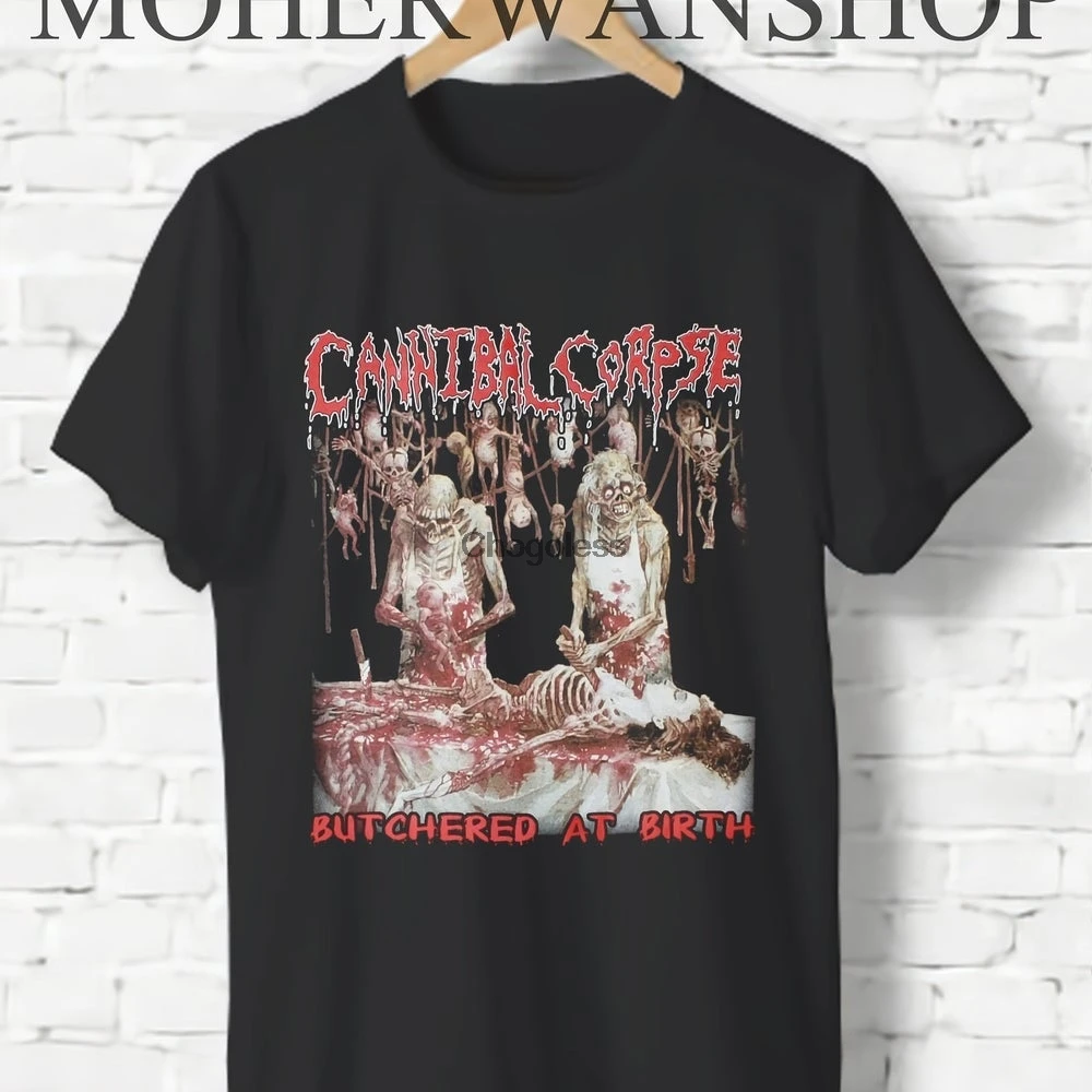 

Cannibal Corpse Butchered at Birth Metal Core Band Retro Poster T shirt