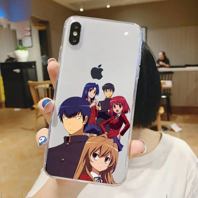 

Toradora Taiga aisaka anime cute girl Phone Case Transparent soft For iphone 5 5s 5c se 6 6s 7 8 11 12 plus mini x xs xr pro max