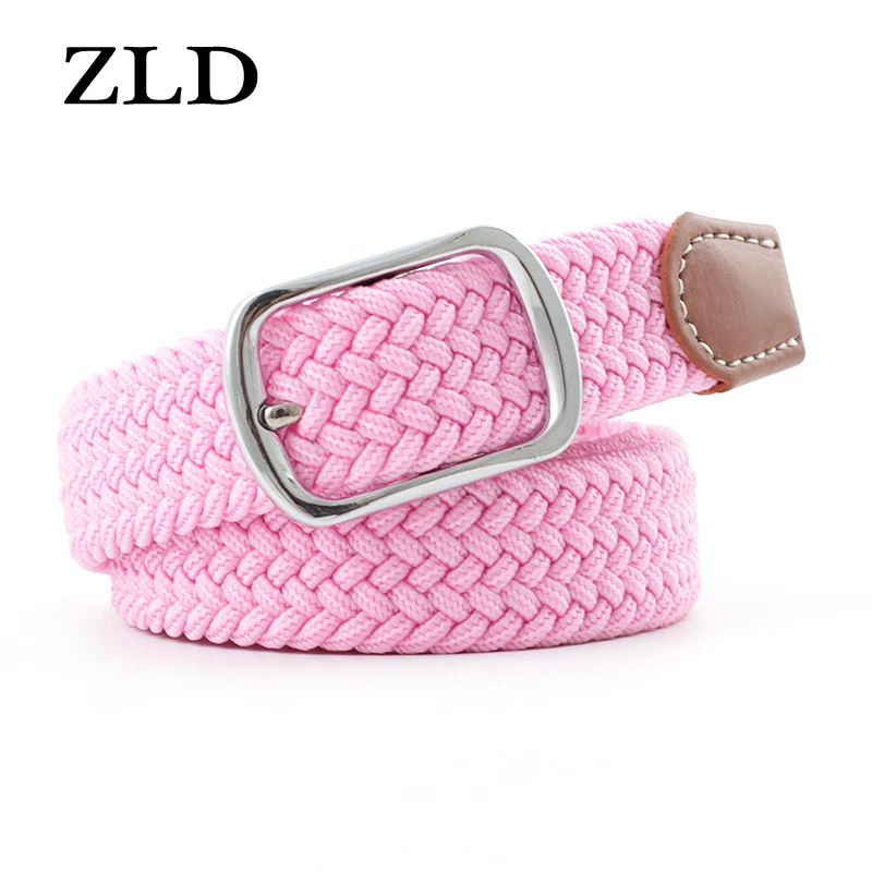 

ZLD women Elastic woven elastic belt cloth belt male pin buckle canvas strap jeans belt in the waist of trousers belts