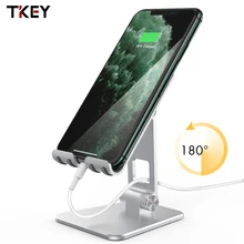 180 Degrees iPhone Holder Aluminum Alloy Mobile Phone Charging Stand For iPhone 12 Pro Max Samsung S20 Xiaomi Mi9 Universal