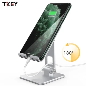 180 degrees iphone holder aluminum alloy mobile phone charging stand for iphone 12 pro max samsung s20 xiaomi mi9 universal free global shipping