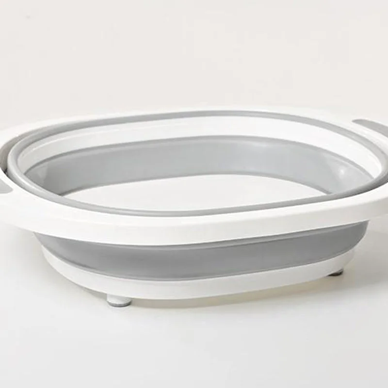 Multifunctional Collapsible Dish Tub Folding Chopping Cutting Board Washing Strainer Drying Rack Vegetable Basket Stuff | Дом и сад