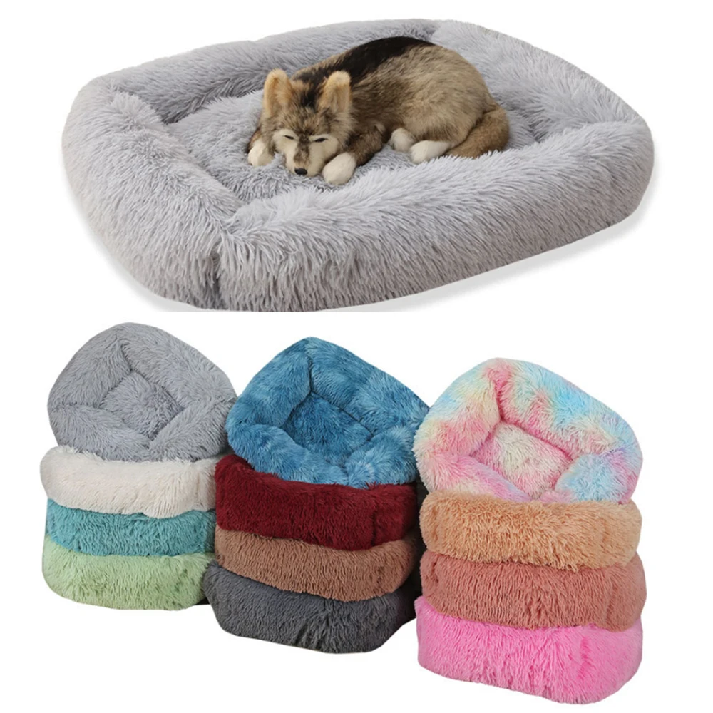 

Dog Beds House Sofa Square Cotton Plush Mat XL 20CM For Small Medium Dogs Large Labradors Cat House Pet Bed Dropshipping
