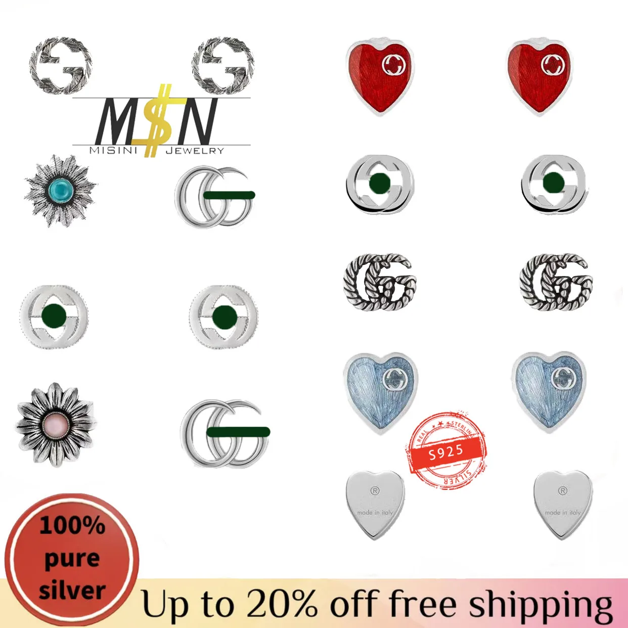 

Женские серьги-гвоздики из серебра 100% пробы Серебряные ювелирные изделия подходят для вечеринок очаровательные женские оригинальные ювел...