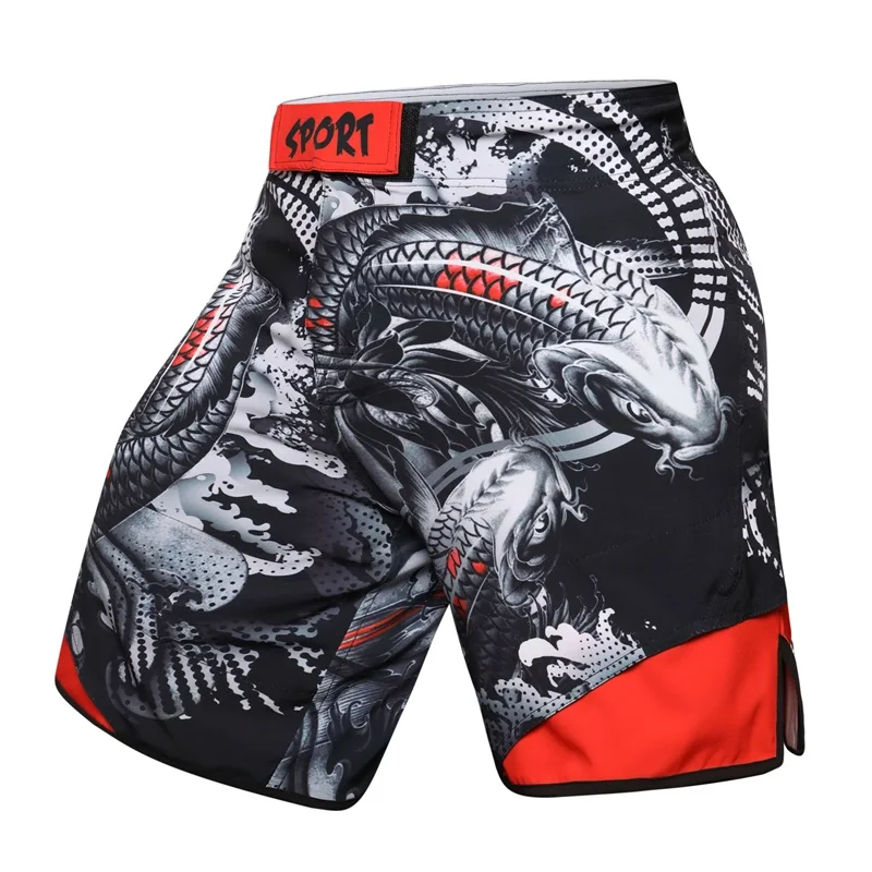Новинка UFC BJJ MMA Fit Мужские шорты с принтом MMA 3D Fight Grappling Короткие полиэстер Kick гель Муай Тай шорты codylundin - Цвет: 8