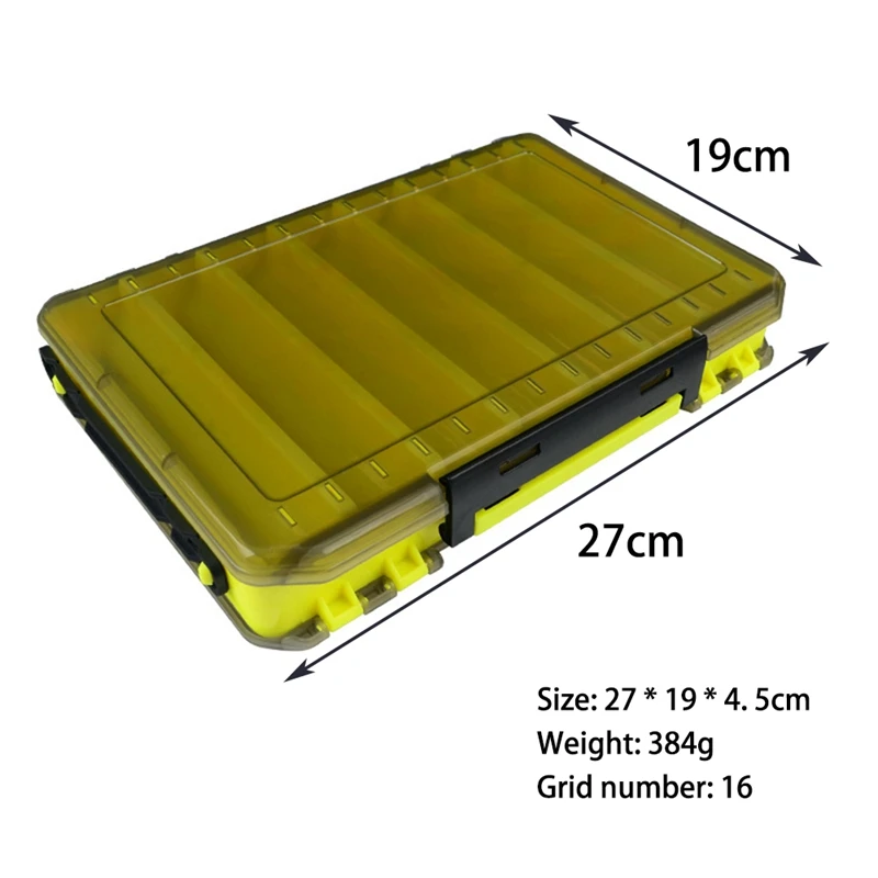 

Bait storage box ILURE Double Sided Fishing Box Fishing Accessories Lures Hooks Storage Box Fishing Tackle Organizer Box
