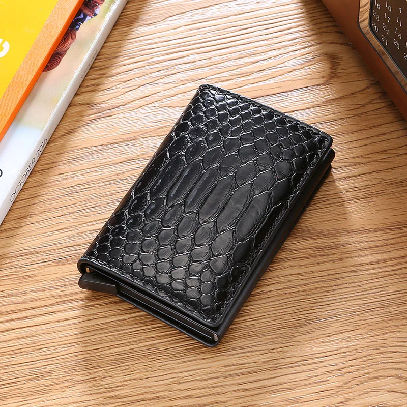 Мужские кошельки с рчид блокировкой тонкий кожаный кошелек тройного сложения