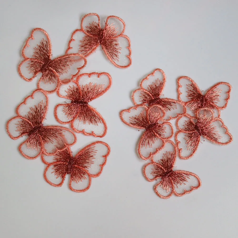 10 шт. декоративные нашивки Бабочки из органзы|Заплатки| |