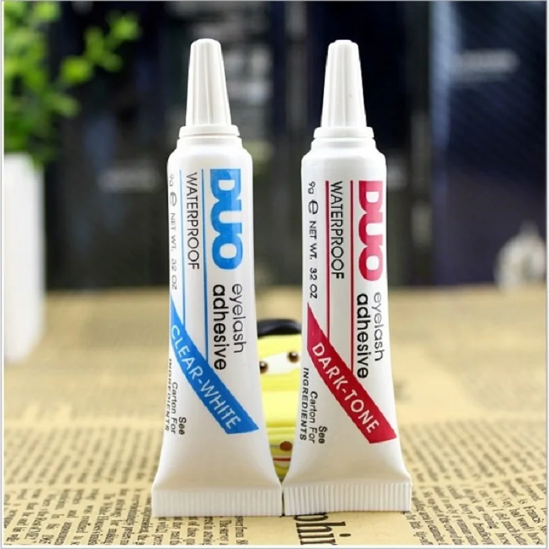 Клей для ресниц прозрачный Белый/Темный черный водонепроницаемый клей накладных