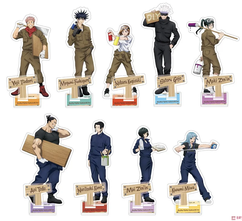 

Anime Jujutsu Kaisen Inumaki Toge Gojo Satoru Kugisaki Nobara Painter Theme Cartoon Acrylic Stand Model Plate Desktop Toy