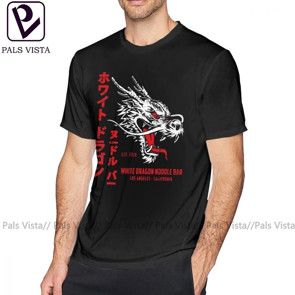 Футболка с изображением дракона белая футболка лапши для пожилых людей 100 хлопок