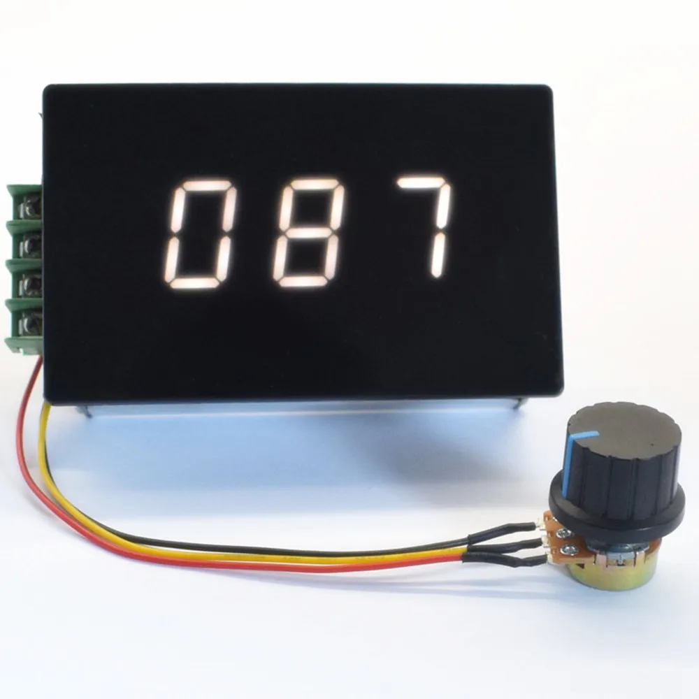 

Taidacent 12V PWM Controller Speed Percentage Indicator Digital LED RPM Meter for DC Motor 30A RPM Digital Tachometer Display