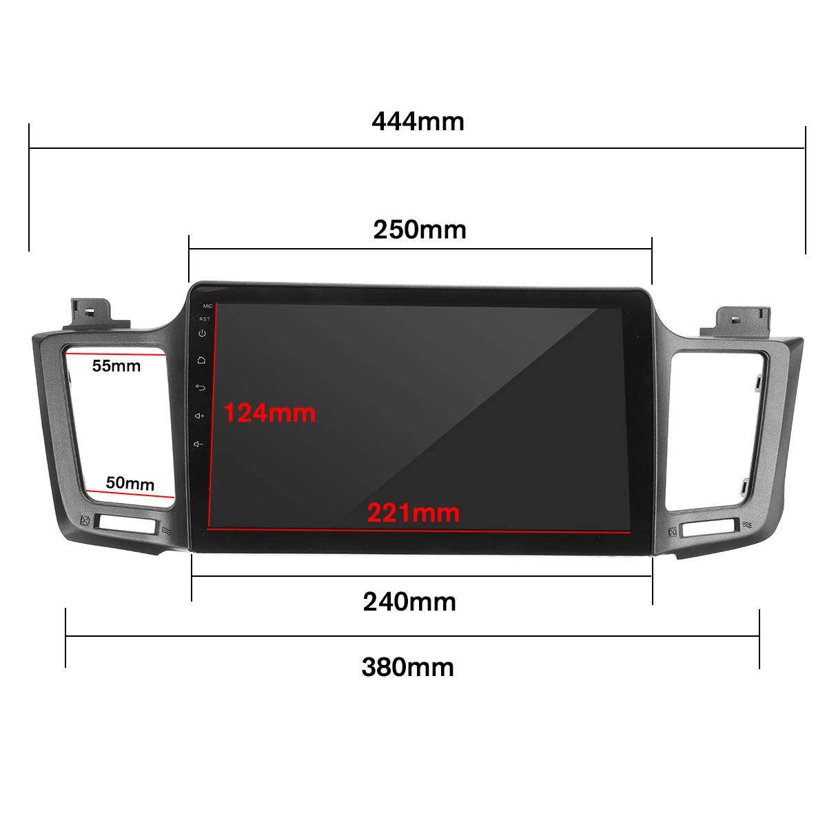 

10.1 Inch Car Play Radio Android 9.1 Quad Core Multimedia Auto Dvd Media Player For Toyota Rav4 2013-2017 Buit in GPS Navigation