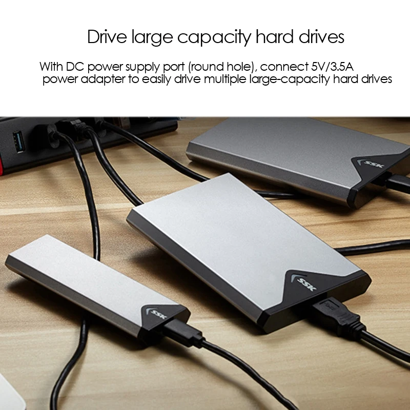 

SSK USB3.0 7-Port HUB Extender with Power Supply Is Suitable for Windows XP/7/8/10, MAC OS 9.0, Linux Kernel 2.4