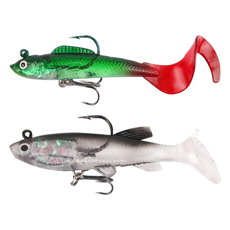 

1pcs Hot Selling High Quality Fishing Lure Wobbler Soft Lure Silicone Bait 9-12g Lead Jig Fish Packed Lead Hook Winter Fishing