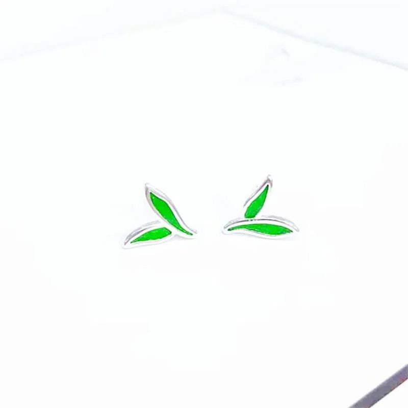 Новые модные ювелирные изделия простой лист креативное серебро 925 пробы не