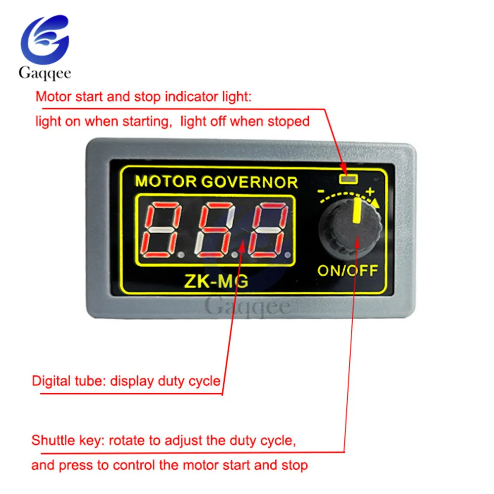 

DC 5V-30V 5A 150W PWM DC Motor Speed Controller governor with led display Fan Speed Control Switch Regulator 5V 12V 24V