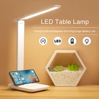 led desk lamp 3 color stepless dimmable touch foldable table lamp bedside reading eye protection night light built in usb port