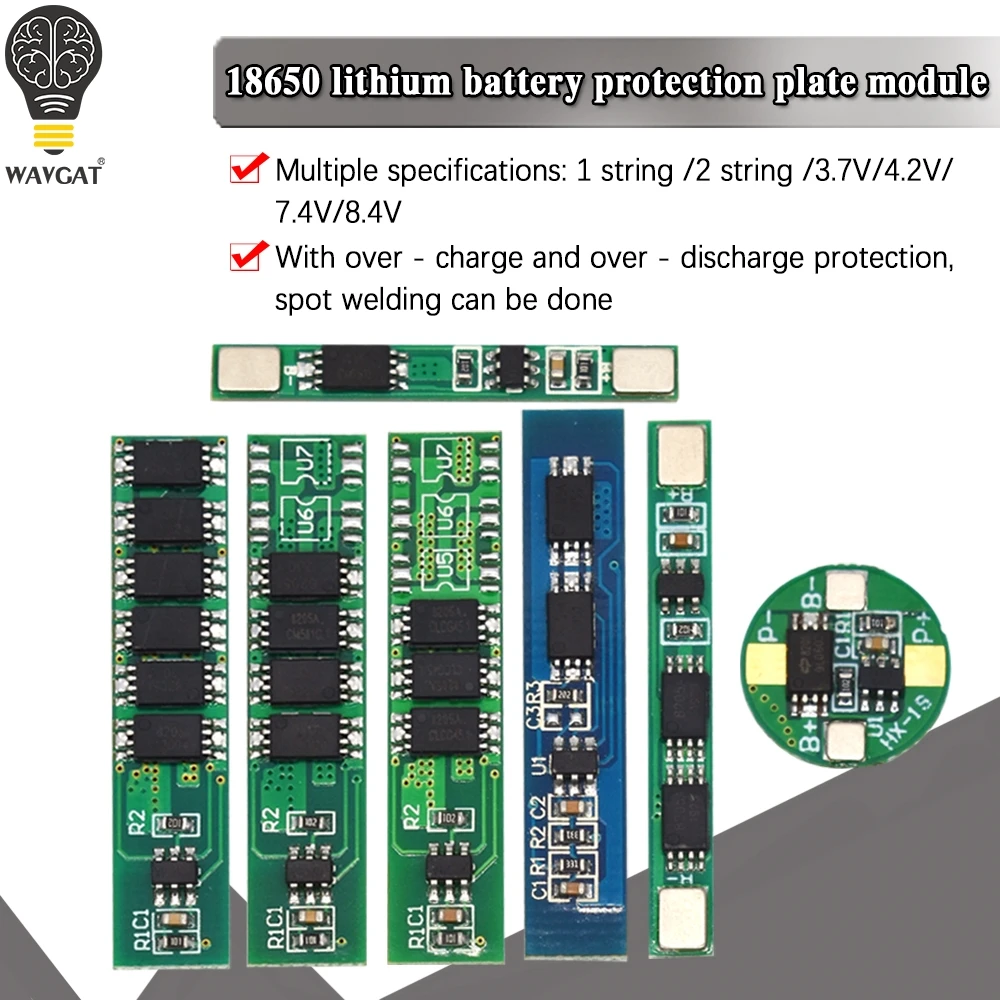 1S 2S li-ion BMS PCM battery protection board 2.5A 5A 10A 15A pcm for 18650 lithium ion li battery