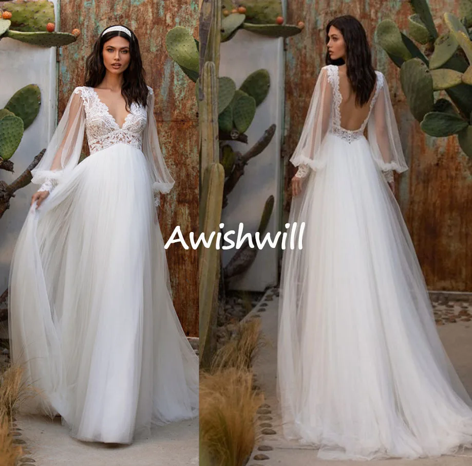 

Fashion Sexy Backless Long Skirts Sweetheart Tulle Long Sleeves Formal Gown Party Dress