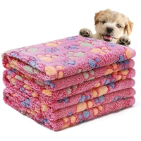 3 packs dog puppy blanket couch soft fleece warm paws bed pet cat throw blankets car washable chew proof brown 3 size