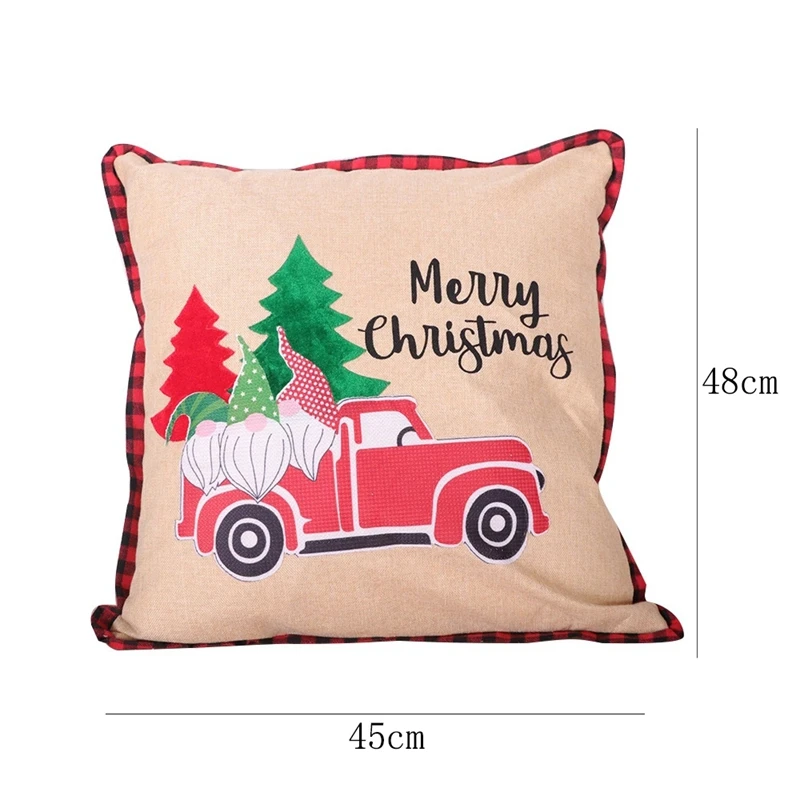 

2 Pcs Car Pattern Linen Home Decor Pillowcase Throw Pillow Cushion Cover Square Decorative Pillowcase