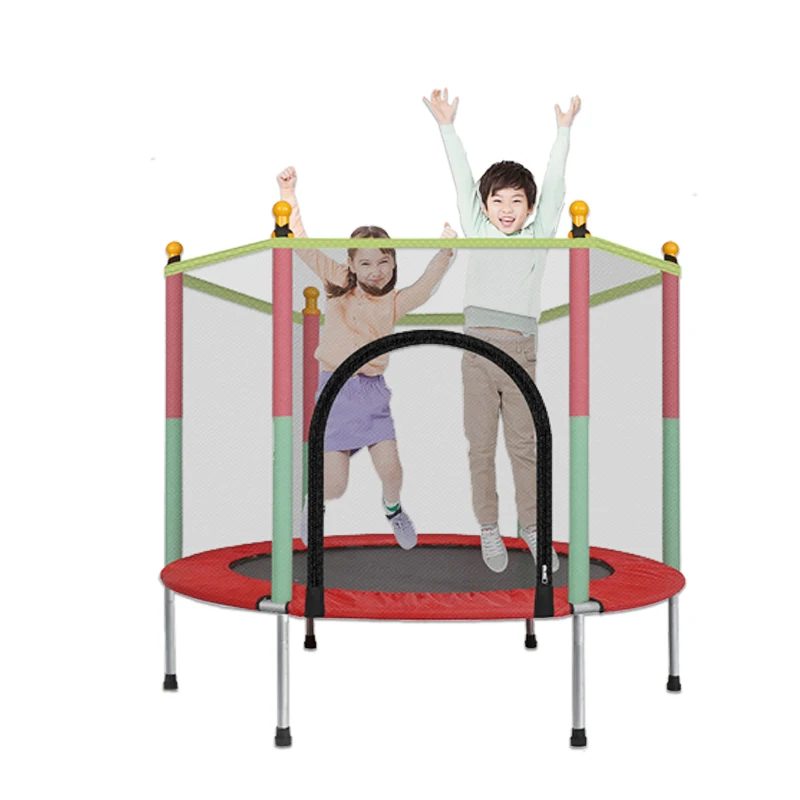 High Quality Trampoline for Children Exercise Trampoline with Net Kids Playground Park Indoor & Outdoor Elastic Bed for Jumping