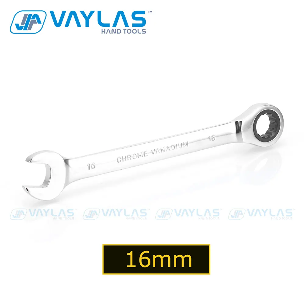 Комбинированный гаечный ключ vayas 16 мм с фиксированной головкой трещотка 72T и