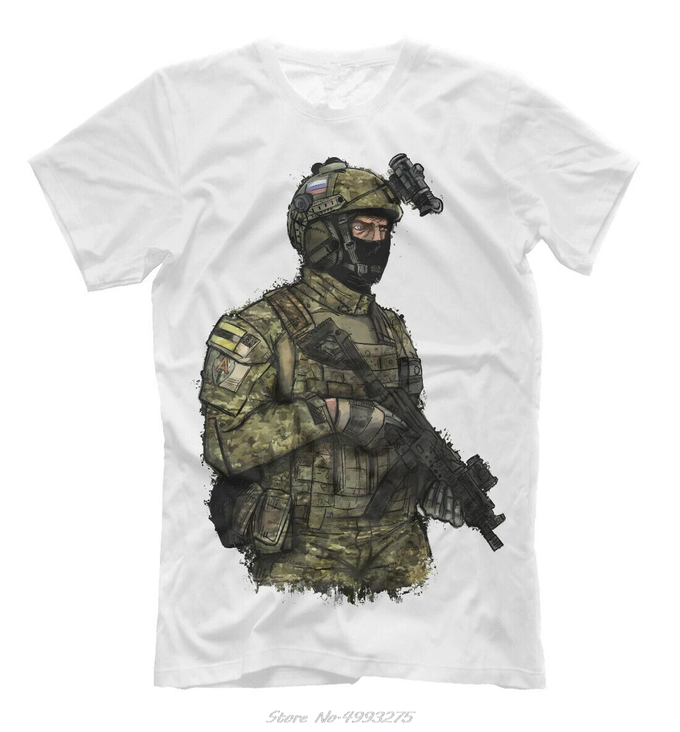 

Fighter Fsb Federal Security Service Of Russia New T-Shirt Russia Army Tees New Brand Sales Cotton Short Sleeve Military Shirts