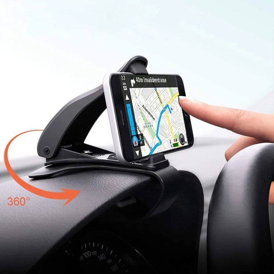 

Car Phone Holder Universal 360 Degree GPS Dashboard Phone Holder Support in Car for iphone Mobile Phone Clip Mount Stand Bracket