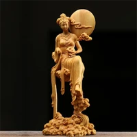 solid wood change fairy statue hand carved creativity home decoration crafts upscale fine carving fairy statue ornaments 18cm