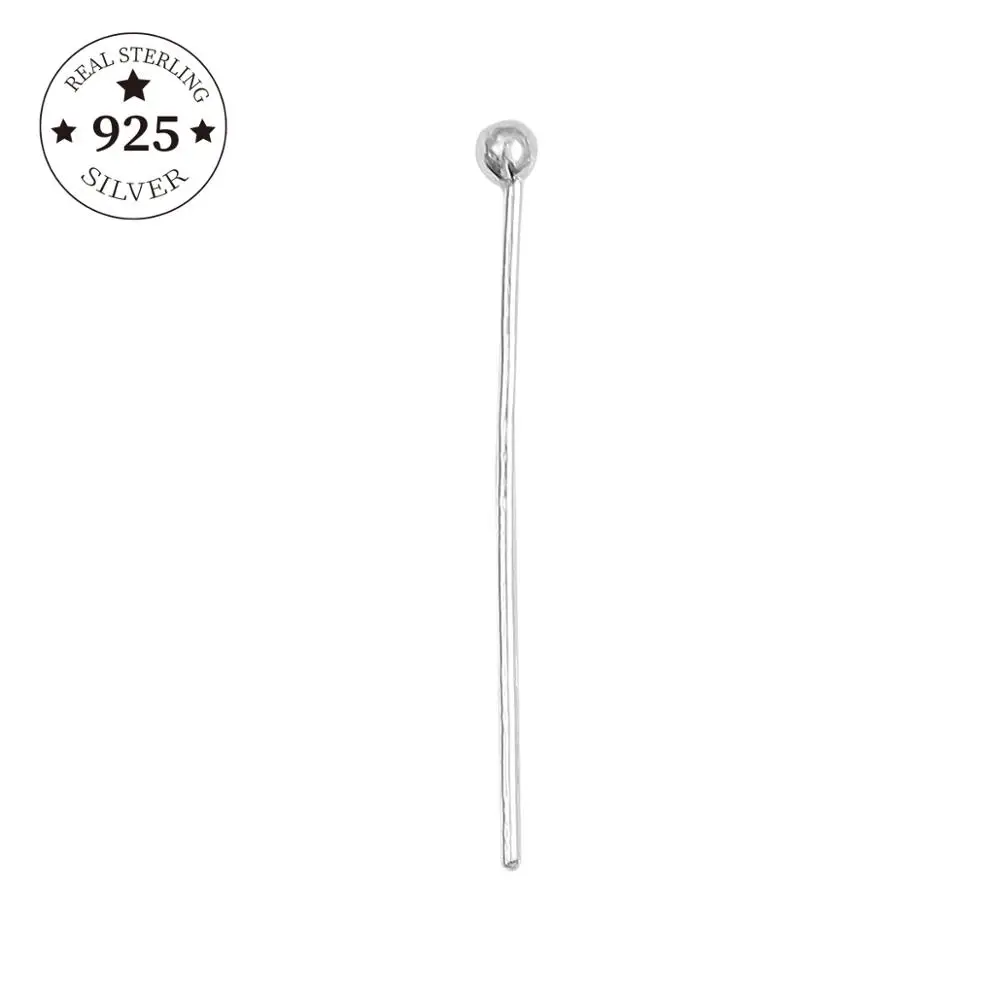 925 Sterling Silver Findings Head Ball Pins 15 20 25 30 35mm Needles For Diy Jewelry Making Accessories | Украшения и аксессуары