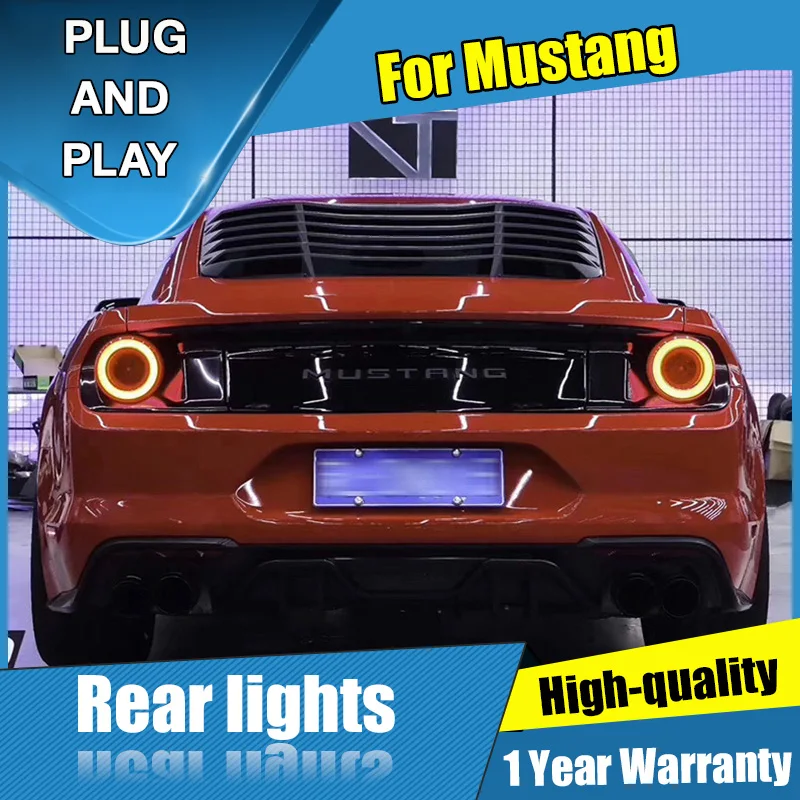 Автомобильный Стайлинг для ford Mustang задняя фара 15-19 для Mustang задние фонари, выделенный Автомобильный свет, светодиодные задние фонари с 2 шт