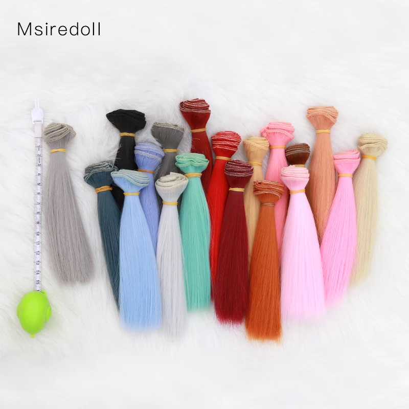 

bjd wig Accessories 1piece 15*100CM or 25*100CM doll hair for 1/3 1/4 1/6 straight hair bjd wig diy Free shipping