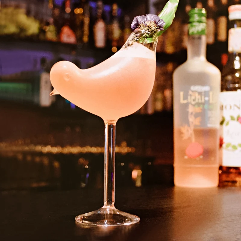 150Ml Creative Bird Shape Cocktail Goblet Glass Personality Molecular Smoked Modelling Fantasy Wine | Дом и сад