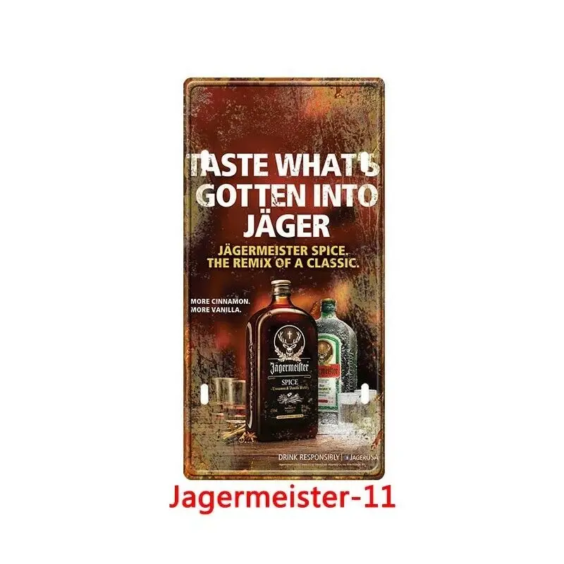 Металлическая Оловянная вывеска украшение jager бар паб домашний винтажный Ретро