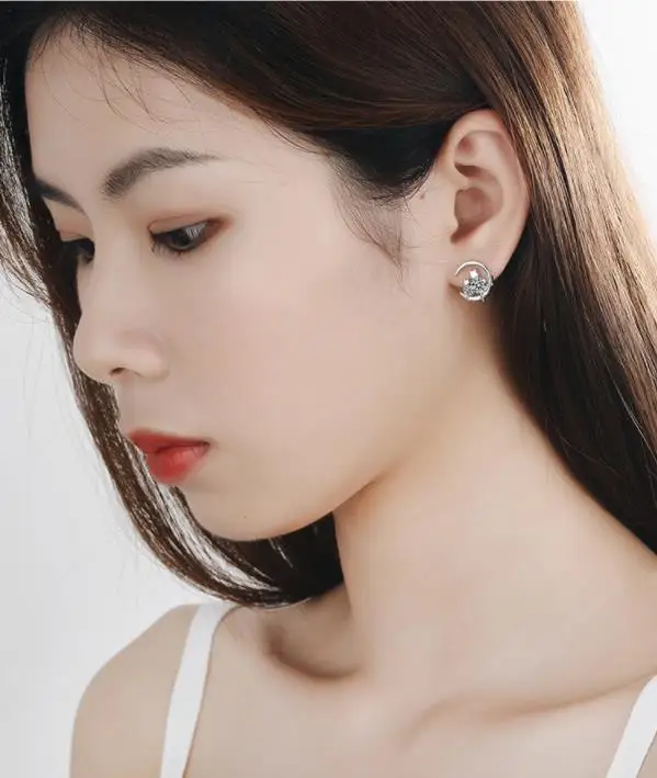 Женские серьги-гвоздики из серебра 925 пробы с эмалью | Украшения и аксессуары