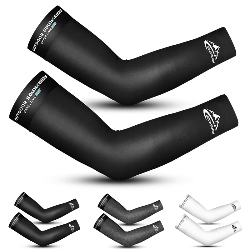 

Cycling Sunscreen Anti-UV Arm Sleeves Ice Silk Fabric Breathable Basketball Outdoor Volleyball Sleeves Sport Fitness Arm Warmers
