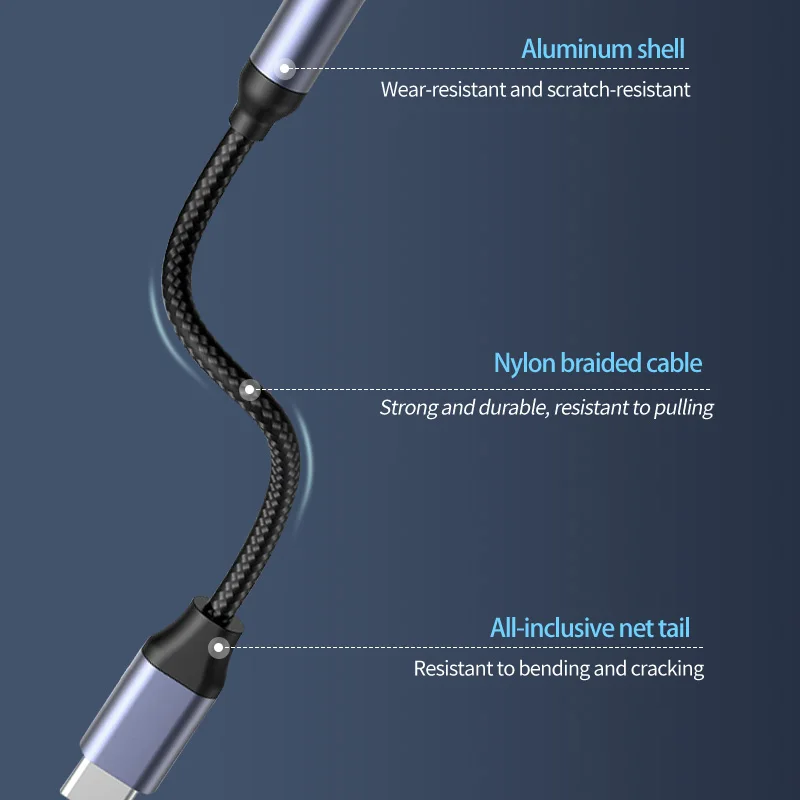 Переходник USB Type-C/аудиоразъем 3 5 мм FONKEN для проводных наушников подключение