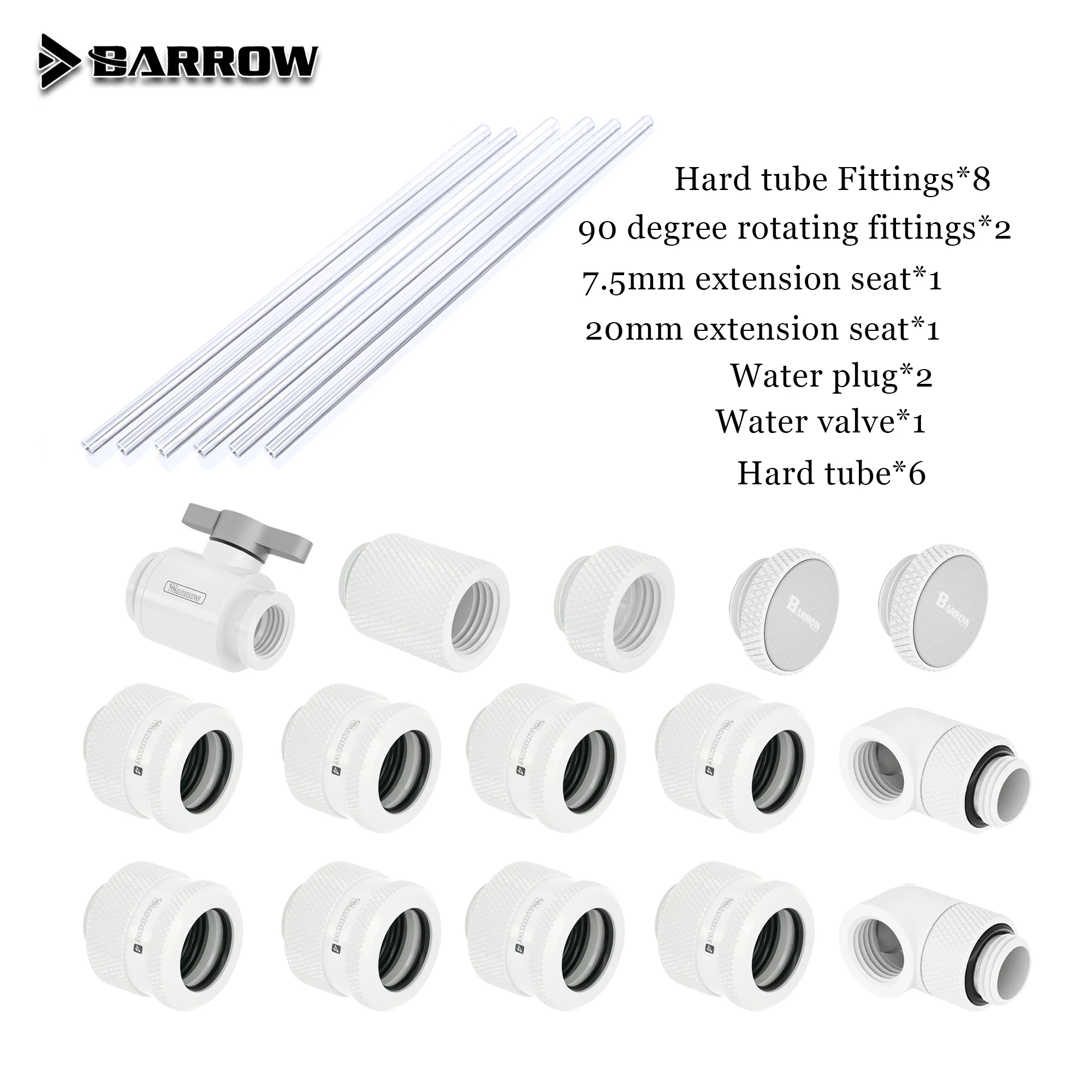 Barrow AIO PC Hard tube fittings Water Cooling Kit DIY Computer With Fittings Liquid Loop Silver Black Gold White | Компьютеры и офис
