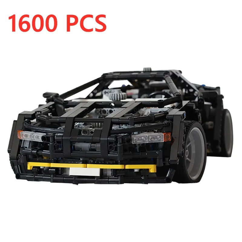 

High-Tech Super Sports Car Building Blocks Vampire GT Deluxe Black Model Speed Champion Racing Vehicle Bricks Diy Toys Gifts