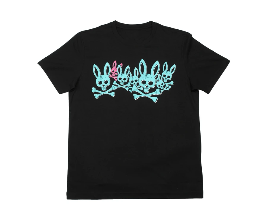 Psycho Bunny печатная графическая Черная Мужская B6U623F1PC BLK Новейшая модная