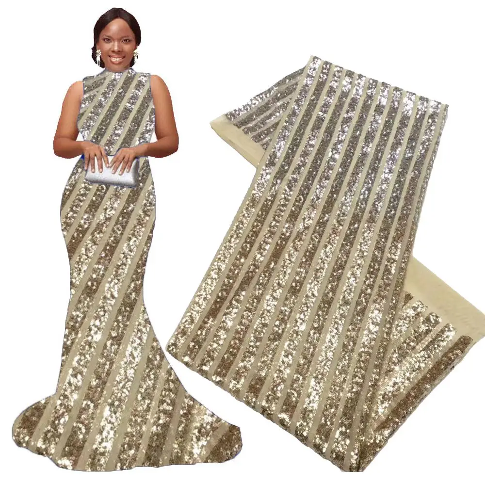 Золотая Серебряная африканская блестящая кружевная ткань 2020 высокое качество