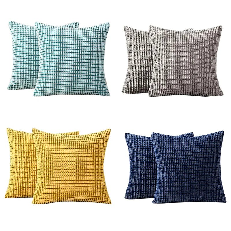 

Set Of 2 45X45cm Pillows Corduroy Pillow Cases Pillow Case Soft Comfortable For Cars Living Room Bedroom Decor