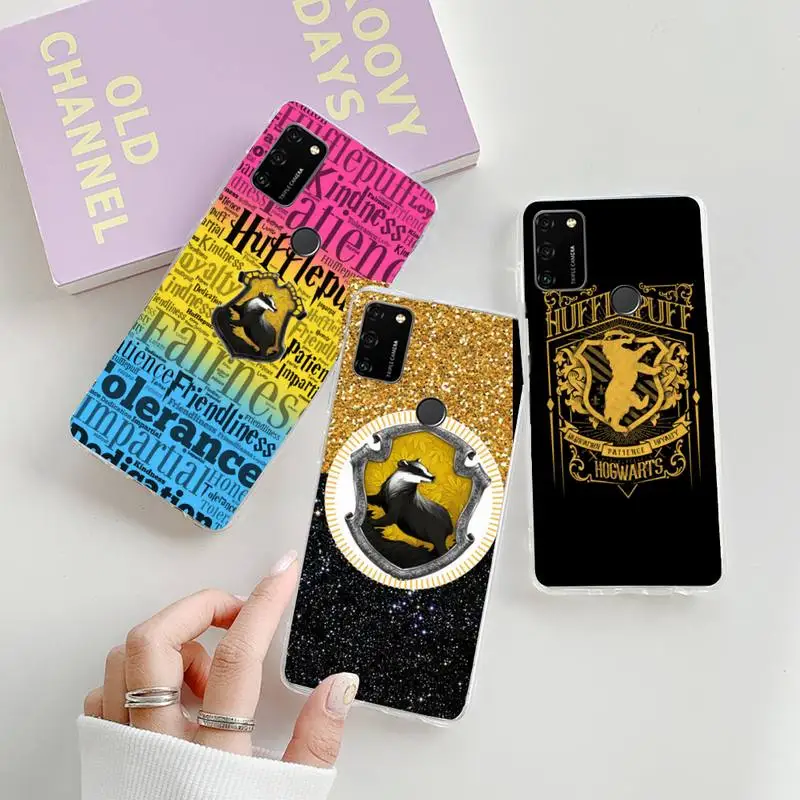 

Hufflepuff Phone Case For iphone 7 8 plus xs xr 11 12 mini 12 pro max Transparent nax fundas cover