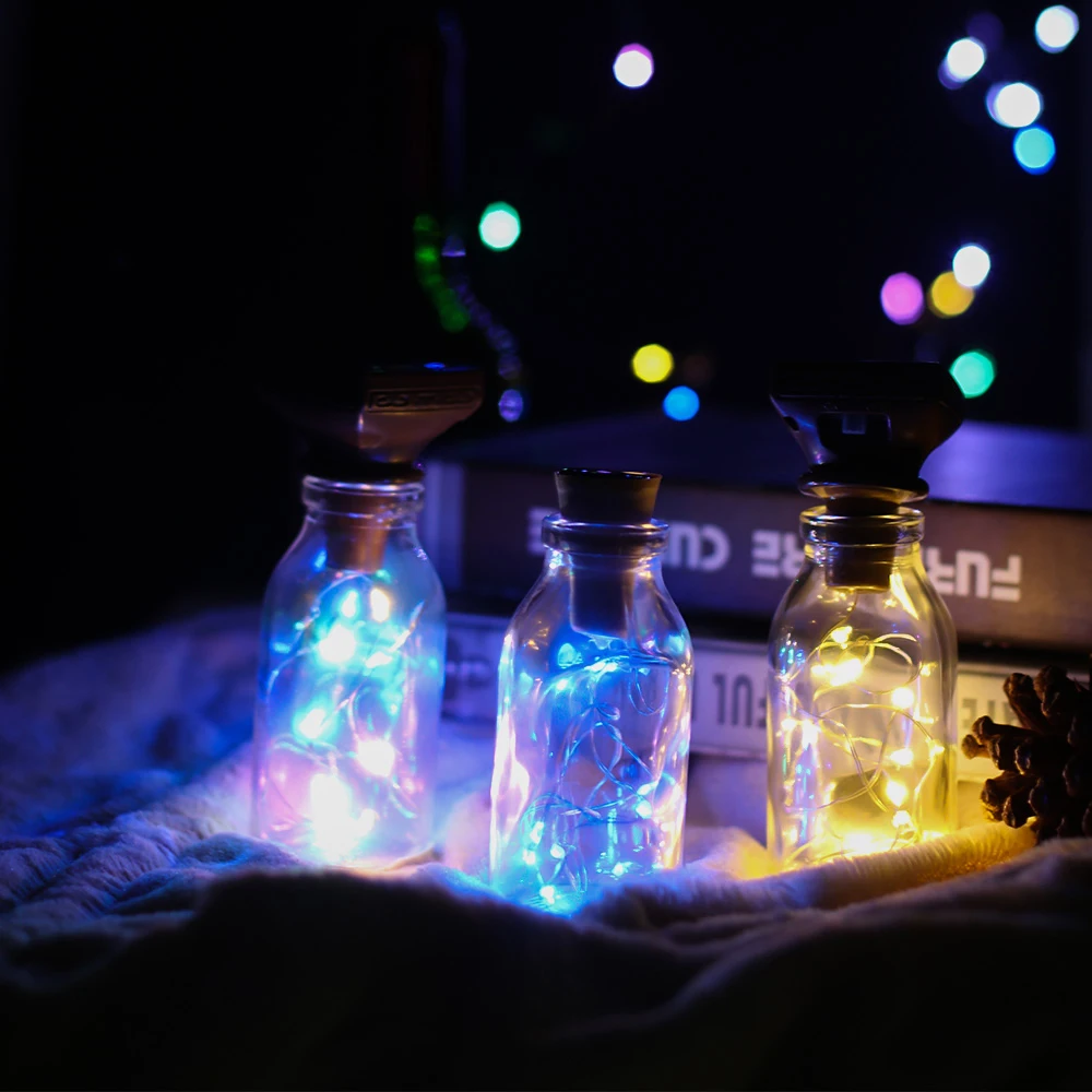 1/2 м светодиодный S светильники в форме винных бутылок (с крышкой) Встроенный