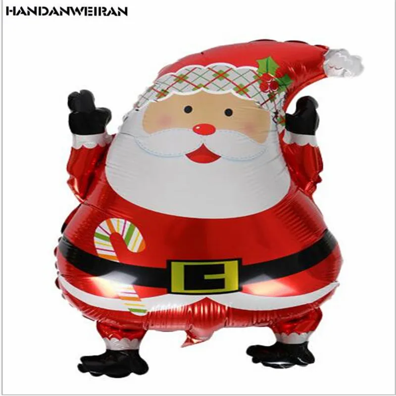 1 шт. хит продаж Новые Алюминиевые рождественские декорации шар Санта Клаус