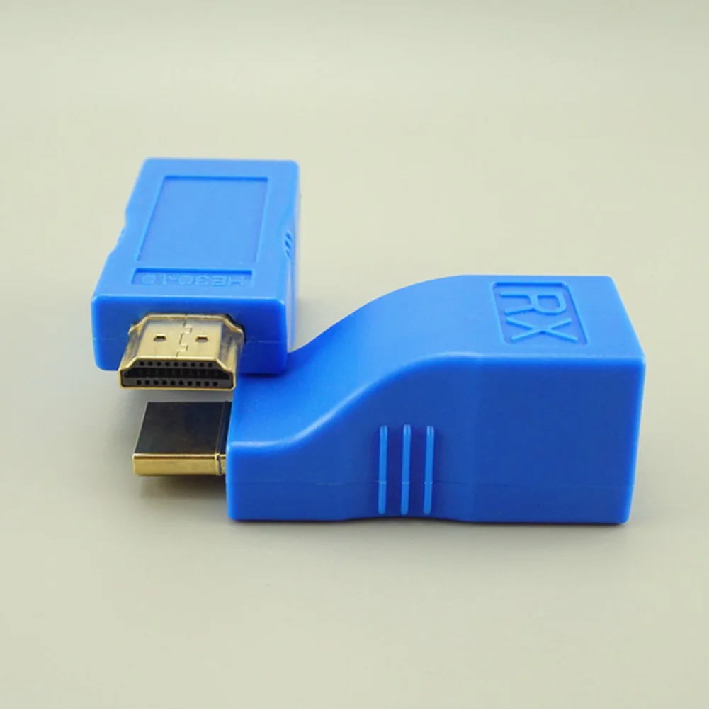 HDMI адаптер сигнала синий TX/RX 30 м передача HD 1080P через RJ45 CAT6 CAT5e передатчик один порт